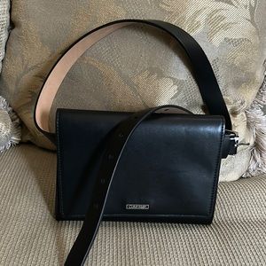 Calvin Klein Wide Flap Black Belt Bag Size S/M